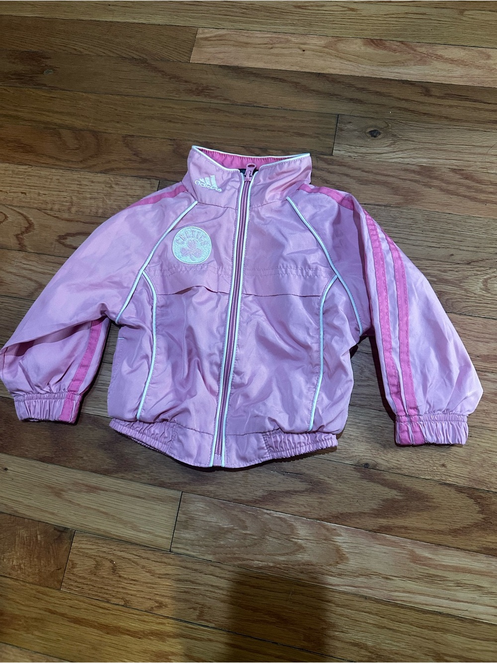 Adidas Pink Boston Celtics Baby Girl Full Zip Jacket NBA 18 Months